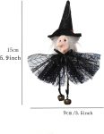4-Piece Halloween Hanging Ornaments: Pumpkin, Ghost, Witch, Black Cat