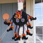 21.65-inch Cute Black Spider Halloween Wreath, Indoor & Outdoor, Farmhouse Style