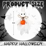 24pcs 3-inch Mini Ghost Hanging Decor, Farmhouse Rustic Style with Pumpkin