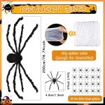2m Giant Spider, with Large Spider Web & 20 Mini Spiders, Outdoor Party