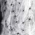 Stretchy Spider Web, 35 Fake Spiders, Indoor & Outdoor Halloween Party