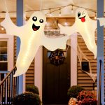 2 Hanging Ghosts, Tree Hugger Friendly, Outdoor Decoration