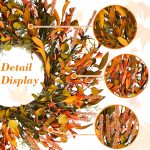 22-inch Orange Flower Fall Wreath, Colorful Mixed Leaves, Eucalyptus