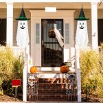 2 White Hanging Ghosts, Kid-Friendly, for Garden Trees Porch